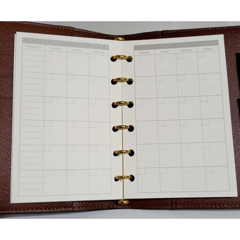 fits Louis Vuitton PM Small Agenda: Monthly Weekly Refill+Pouch+Insert Pen